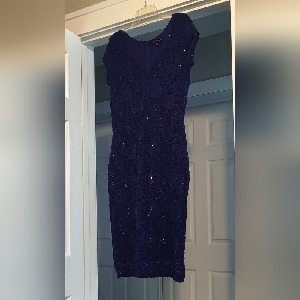 Ryan Michelle blue pattern dress